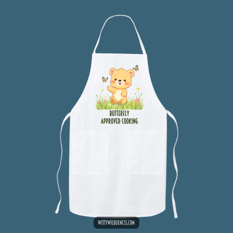 Funny Bear Cub Meadow Apron: Cook with Cubby Charm, a Delightful Funny Gift