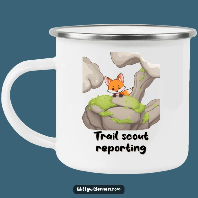 Funny Fox Camping Mug: Curious Outdoor Sipper, Mystery Adventure Gift