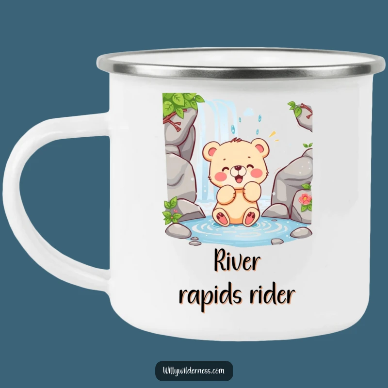 Funny Bear Cub Camping Mug: Playful Sipper, Adventure Water Fun Gift