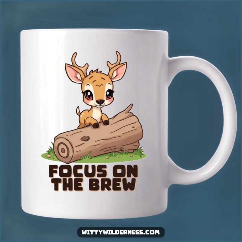 Funny Deer Mug: Determined Steps, Forest Explorer, Perfect Gift