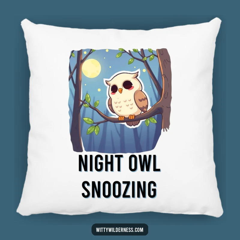 Funny Owl Pillow: Cozy Giggling Watcher, Soft Moonlit Accent Gift