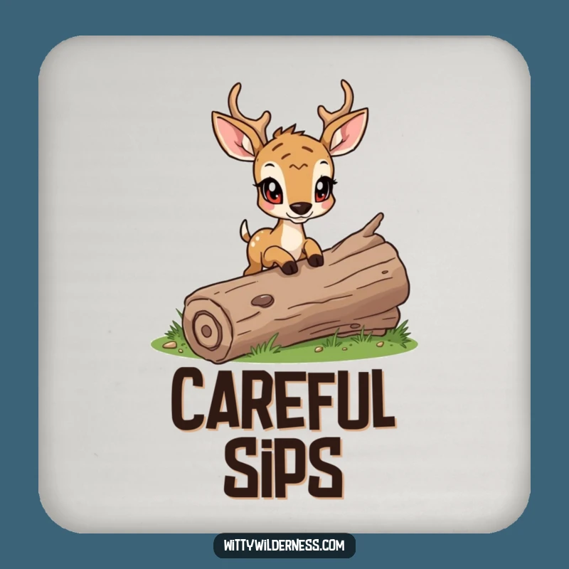 Funny Deer Drink Coaster: Determined Protection, Hilarious Table Gift