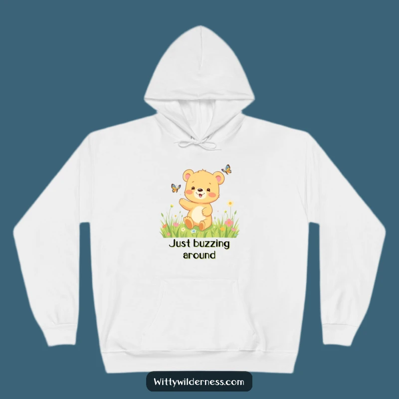 Funny Bear Cub Meadow Hoodie: Cozy Comfort with Playful Charm, a Perfect Funny Gift