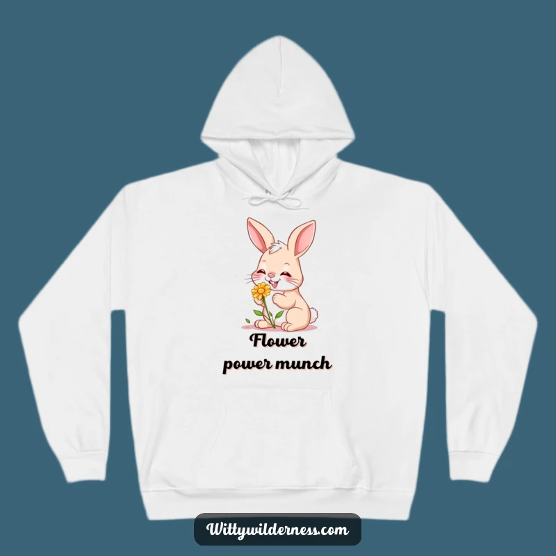 Funny Bunny Flower Hoodie: Cozy Garden Charm, a Perfect Funny Gift