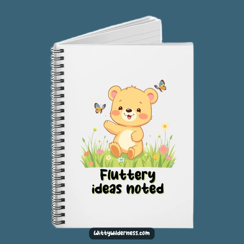 Funny Bear Cub Meadow Notebook: Capture Happy Thoughts, a Lovely Funny Gift