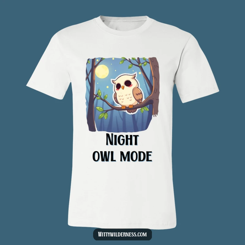 Funny Owl T-Shirt: Giggling Night Watcher, Moonlit Forest Fun, Gift